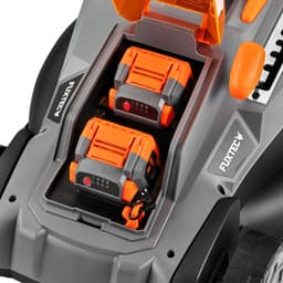 Accu grasmaaier 40V (2X20V) - FUXTEC FX-E2RM37 - 37cm 2 x 4Ah Li-Ion accu's, dubbele 2,4A lader, 40L grasbak — thumbnail 4