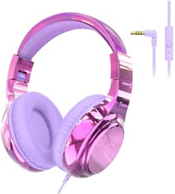 StayPowered Kinderkoptelefoon - Veilig & Comfortabel Luisteren - Volumebegrenzing 85/94 dB - Verstelbaar & Opvouwbaar - Zachte Over-Ear Kussens - Ingebouwde Microfoon - 3.5 mm Aansluiting - Lichtviolet - Levering Sneller dan Aangegeven! — thumbnail 1