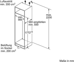 SIEMENS KI81RNSE0 iQ100 Inbouwkoelkast, 177,5 x 56 cm nis, 310 l, Made in Germany, freshBox voor groenten en fruit, snel koelen, zeer stil met slechts 35 dB, led-verlichting, sleepscharnier — thumbnail 3