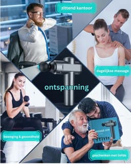 DailySupplies® Massage Gun Professioneel - Massage Apparaat - Massagegun - Zilver — thumbnail 5