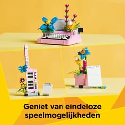 LEGO Creator 3-in-1 - Typemachine met bloemen Constructiespeelgoed — thumbnail 2