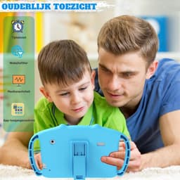 Kindertablet Vanaf 3 Jaar - Ouderlijk Toezicht – Android - Compleet Pakket - Kids Tablet - Beschermhoes – Voor Kinderen - Blauw — thumbnail 2