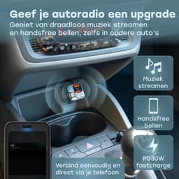 Audyn Bluetooth FM Transmitter - Bluetooth Receiver - Autolader - Carkit — thumbnail 3