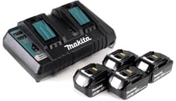 Makita DLM 382 PT4 accugrasmaaier 36 V ( 2x 18 V ) 38 cm 40 l + 4x accu 5.0 Ah + dubbele lader — thumbnail 2