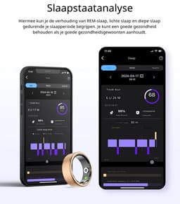 DrPhone RingSense V3 – Smart Ring - Europese ringmaat 59 - 5ATM Waterdicht – Slaapmonitor – Hartslagmeter - SpO2 + Case - Zwart — thumbnail 4