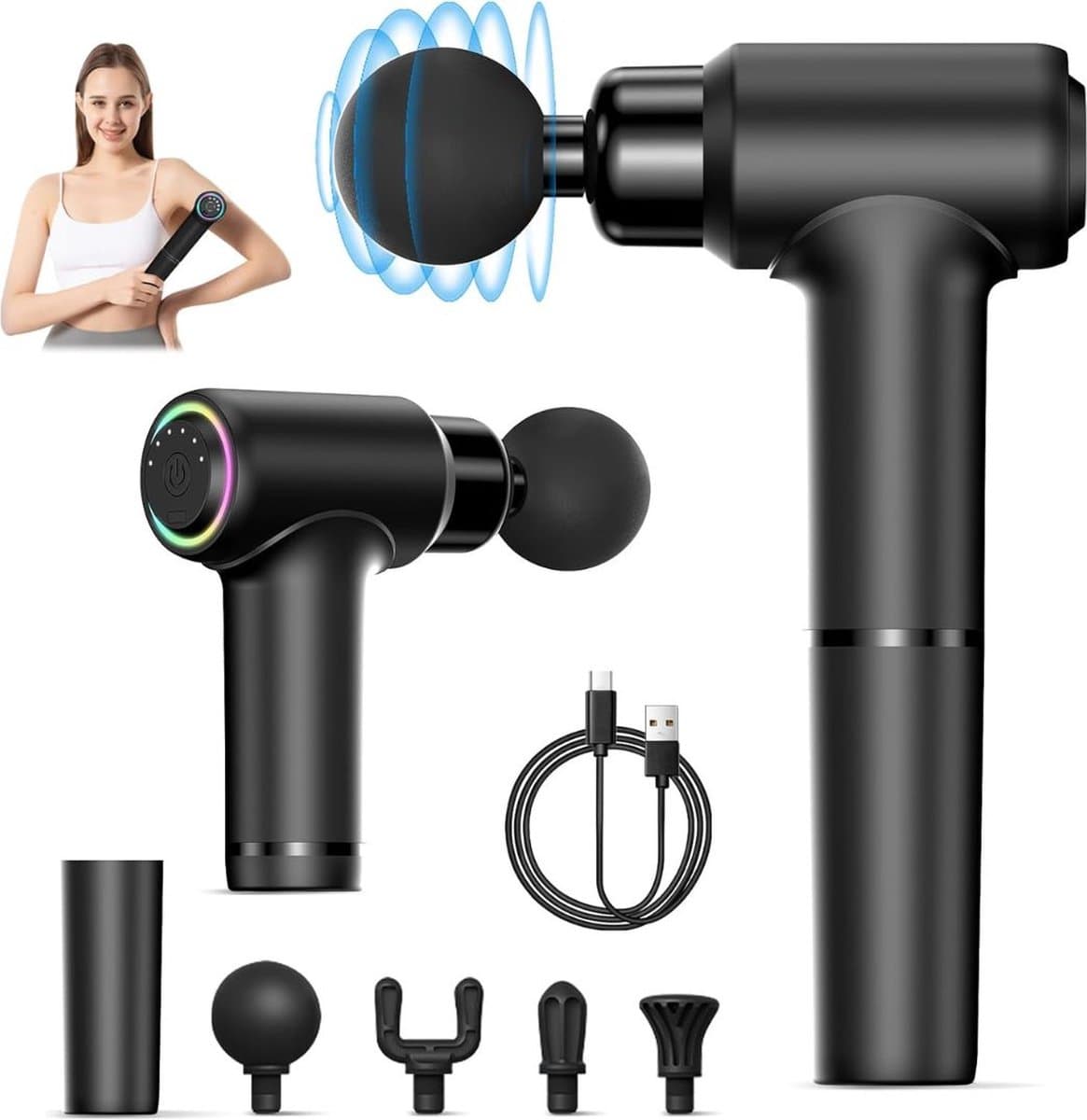 ApexArte® Massage Gun Professioneel - Massage Apparaat - Theragun — afbeelding 1
