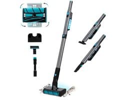 Cecotec Scoba 2100 Twice Verticale stofzuiger Batterij/Accu Droog Cyclonisch Zakloos 210 W Zwart, Blauw 2,5 Ah