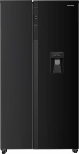 Heinner HSBS-HM529NFBKWDE++ Amerikaanse Side-by-Side Koelkast met Waterdispenser – 529 L – Full No Frost – LED Touch Display – Eco Functie – Zwart – 5 Jaar Garantie — thumbnail 1