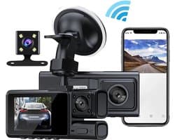 Dashcam - Auto Dashcam 2K - Met Wifi en Bluetooth - Achteruitrijcamera - Motion Detection - Voice Assist - Nachtzicht - Crash Detection - Parkeerbewakingssensor