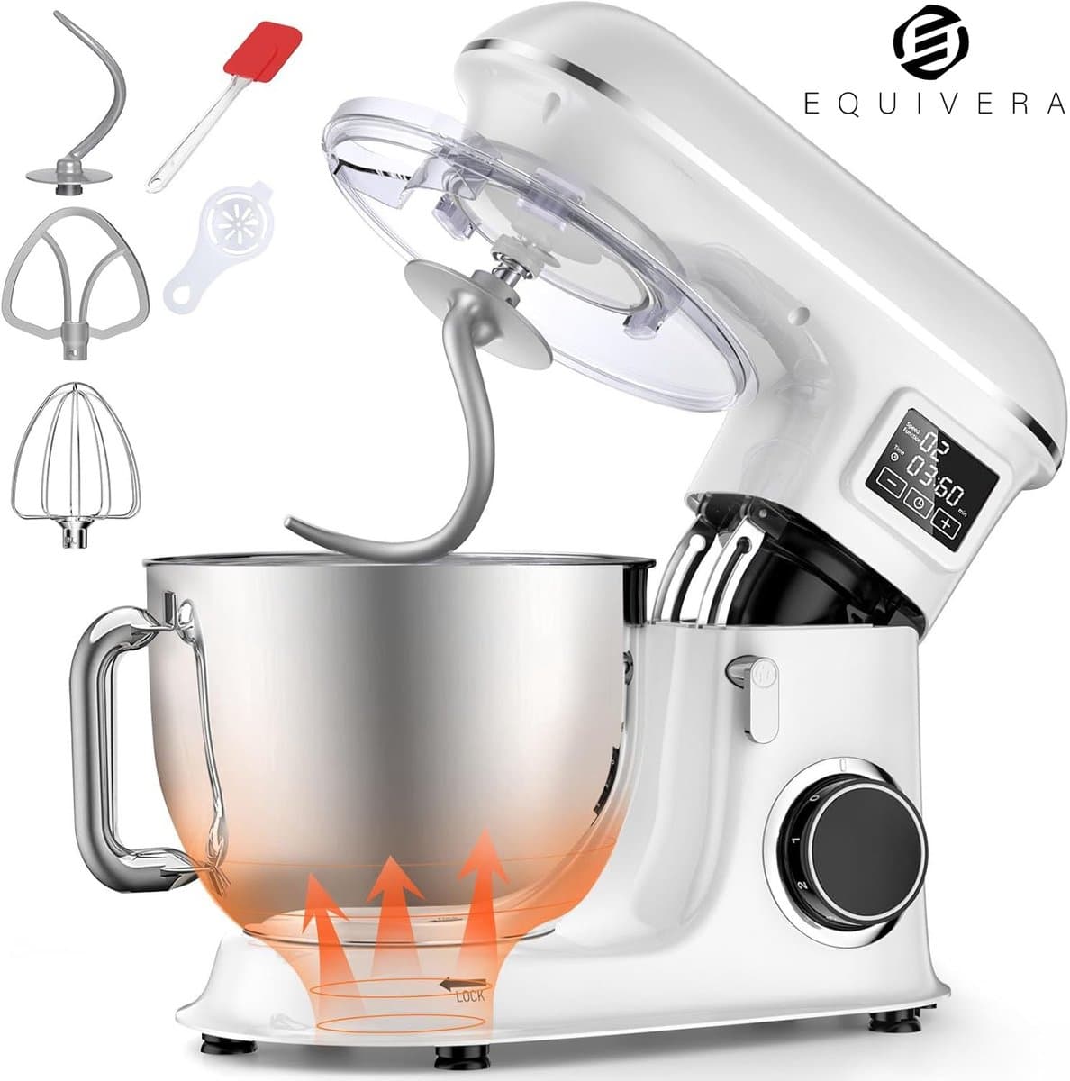 Equivera Deegmachine - Kneedmachine - Deegmixer - Keukenmixer - Keukenmachine — afbeelding 1