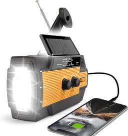 Dutchers® Noodradio 4000 mAh - Solar Opwindbaar - Opwindbare Radio - Survival - Dynmo en Zonnepaneel - Powerbank - Dynamo Radio - Zaklamp - Noodpakket - Telefoon opladen — thumbnail 3