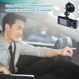 Dashboardcamera voor auto - 3 kanalen - 170 graden kijkhoek - drieweg-autocamera - nachtzicht bewaking . — thumbnail 4
