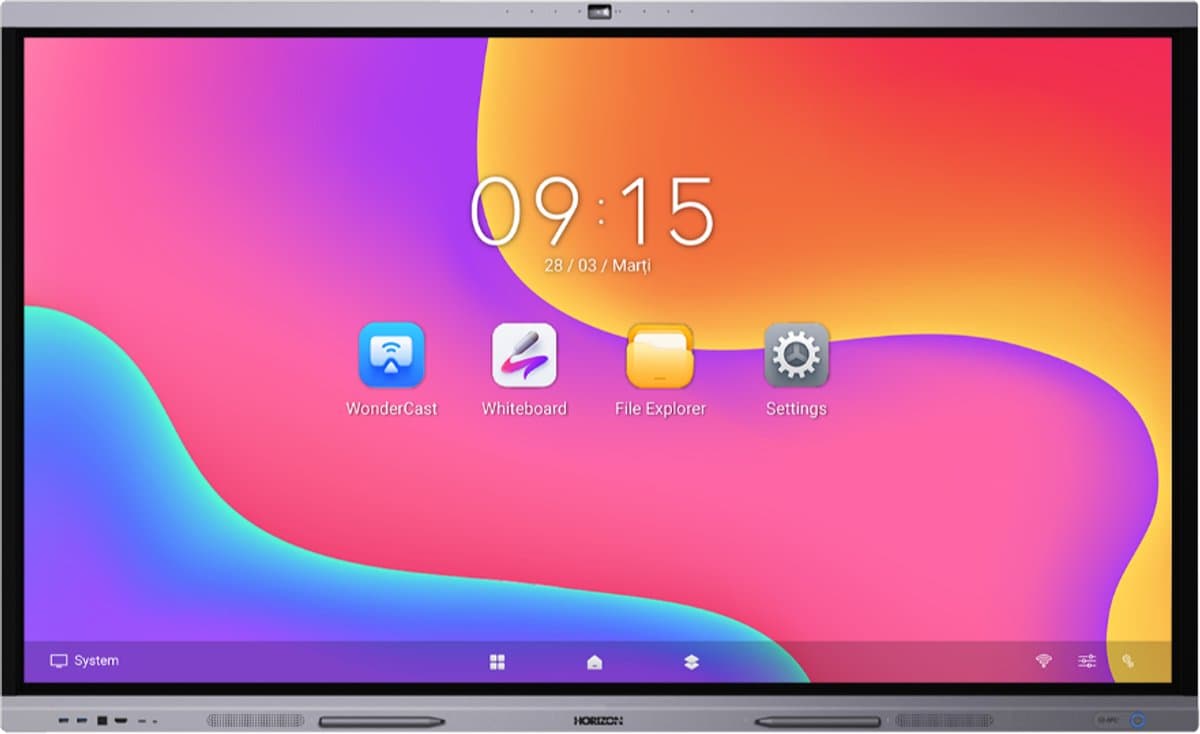 Horizon ID65HZA3B1/C Interactive Display 65 Inch – 4K Ultra HD – Touchscreen – Android 14 – 48 MP Camera – Interactief Whiteboard — afbeelding 1