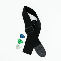 Verstelbare Gitaarriem – Stevig Katoen, Comfortabel, Inclusief 3 Plectra – Gitaarband - Geschikt voor Akoestische en Elektrische Gitaren — thumbnail 3