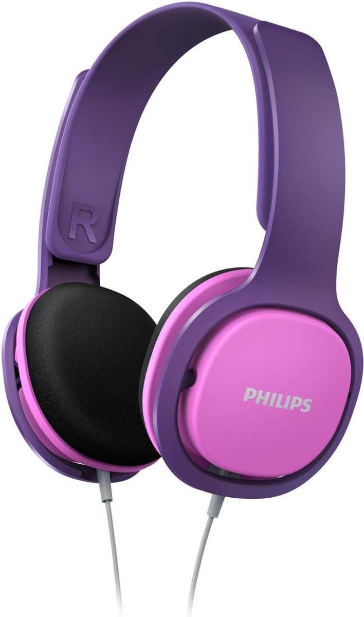 Philips SHK2000 - Kids Koptelefoon - On-Ear Volumebegrenzing - Roze/Paars - Ergonomische hoofdband — afbeelding 1