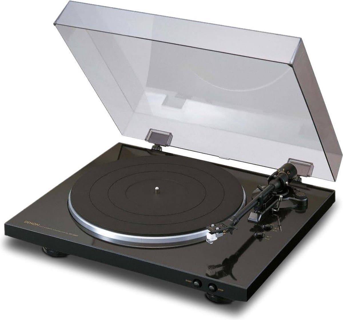 Denon - DP-300F - Volledig Automatische Analoge platenspeler met Geintegreerde Phono Voorversterker, Ultra-Premium geluid, Speed Selector en Riemaandrijving - Zwart — afbeelding 1