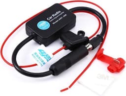radio antenne versterker camper auto boot bus Autoradio FM AM signaal versterker / Booster rood — thumbnail 4