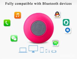 IGOODS Waterdichte Bluetooth Speaker - met Zuignap - Ingebouwde microfoon - Bluetooth 3.0 - Badkamer & Douche Speaker - Rood — thumbnail 3