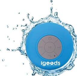 IGOODS Waterdichte Bluetooth Speaker  - met Zuignap - Ingebouwde microfoon - Bluetooth 3.0 - Badkamer & Douche Speaker - Blauw — thumbnail 1