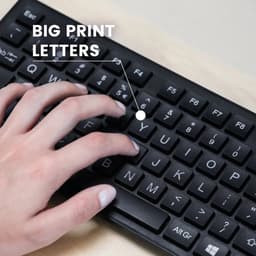 Perixx Periboard 117 Toetsenbord met grote letters - Big keys - Toetsenbord voor slechtzienden - Grootletter toetsenbord - 5 jaar garantie - QWERTY — thumbnail 2
