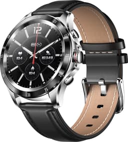 Belesy® XTRA - Smartwatch Heren – Smartwatch Dames - Horloge – Stappenteller – Calorieën - Hartslag – Bel functie - Je eigen foto als wijzerplaat - Kleurenscherm - Full Touch – Zwart - Leer - Moederdag — thumbnail 4