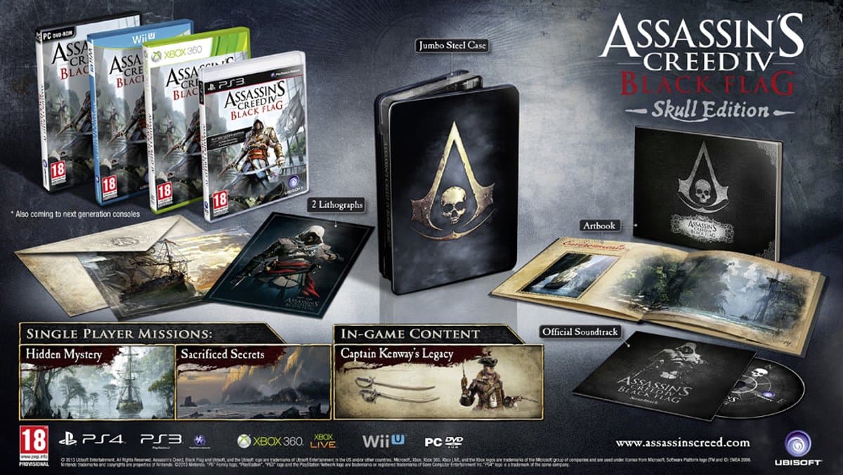 Assassin's Creed IV Black Flag - Skull Edition - PS3 - Duits — afbeelding 1