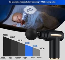 Rode massage gun - Massage apparaat - inc. 4 massage opzetten - draadloos - 3200 tpm - Diepe spierontspanning — thumbnail 4