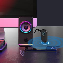 Provium Bluetooth 5.0 - compacte 2 in 1 Zender en Ontvanger - Handsfree Bellen - Bluetooth auto audio headset - Dual Device Connectie - 10 uur Batterij - 3.5mm AUX adapter - zwart — thumbnail 3