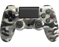 Draadloze Game Controller - Geschikt voor PS4 - Camouflage Grijs