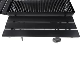 Smoker BBQ met Schoorsteen ELITE – Houtskool Barbecue met Thermometer en 2 Zijtafels – 112x78,3x133 cm – Metaal Zwart — thumbnail 3