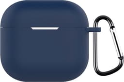 Telestore - hoesje geschikt voor AirPods 4 / Airpods 5 soft case cover - donker blauw - TPU hoesje Beschermhoes - AirPods 4 / 5 Cover - AirPods 4 / 5 hoesje - Geschikt voor Apple Airpods 4 en Airpods 5 - gel hoesje met sleutelhanger — thumbnail 1