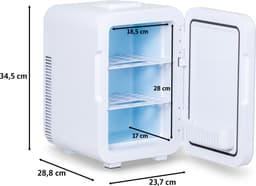 Labirent LMK10-ZW3 - Mini Koelkast - 10 Liter - Witte Glazen Deur - Wit - Mini Beauty Fridge - Skincare, Medicijnen, Eten, Drinken — thumbnail 4