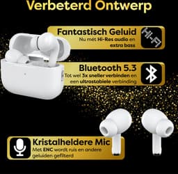 In-Ear Draadloze Oordopjes met Noise Cancelling en Bluetooth 5.3 - Oortjes Draadloos - Geschikt voor iPhone - Oortjes - Origineel Phreeze Wireless EarBuds — thumbnail 3
