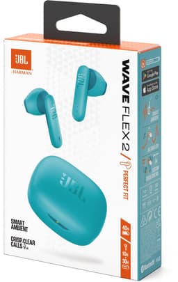 JBL Wave Flex 2 - Noise Cancelling Oordopjes - Oortjes Draadloos - Bluetooth - Open-fit In-ear - 40 uur speeltijd - IP54 - Blauw — thumbnail 5
