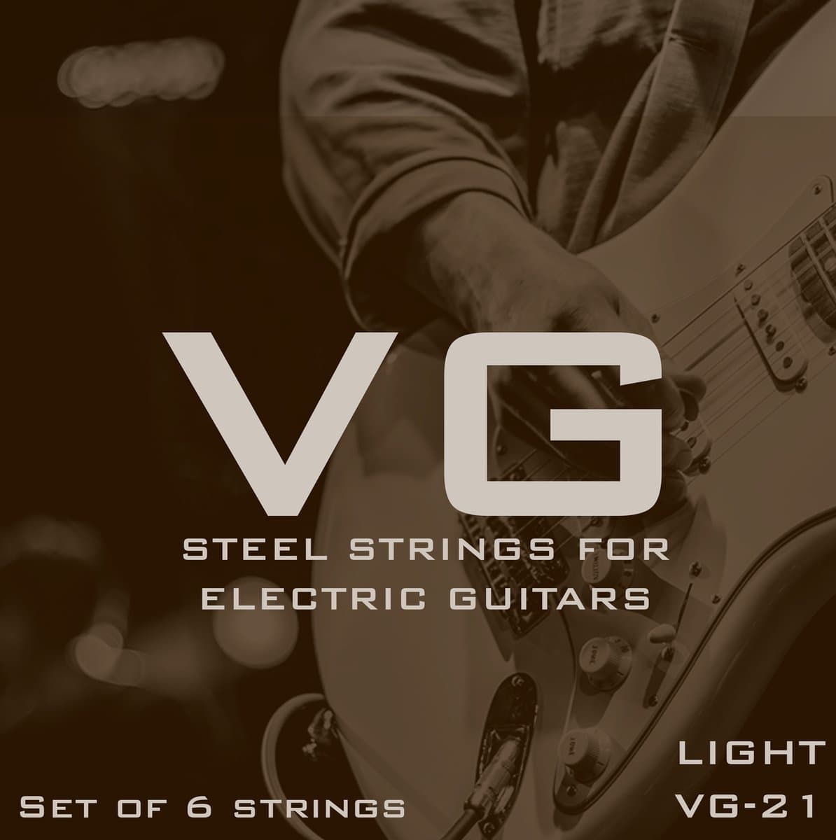 VG Premium - Set van 6 Gitaarsnaren voor Elektrische Gitaar - Snarenset -Stalen snaren - 6 Snaren - Light — afbeelding 1