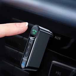 Baseus Bluetooth AUX Muziek Transmitter Autolader met Batterij Zwart — thumbnail 5