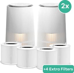 MiRi EasyBreath (2x) + 4 Extra Filters – Luchtreiniger – 250 m³/h – HEPA 13 filter – Ruimtes tot 50m² – Air Purifier – Koolstoffilter – Ionisator – UV-C – Luchtkwaliteit Indicator – WiFi en App — thumbnail 1