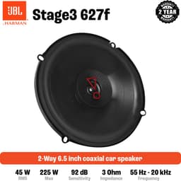 JBL Stage 3 627F - Autospeaker - 6.5” (16,5 cm) - 2-Weg Coaxiaal - Zwart - Krachtig Geluid Zonder Gr — thumbnail 4
