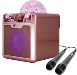 N-GEAR Disco Block 410 - Karaoke Set - Bluetooth Speaker - Party Box met 2 Microfoons - Space Pink - Limited Edition — thumbnail 1