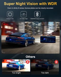 Lexium Dashcam voor auto - Dashcam - Dashcam voor auto voor en achter - Dashcam voor en achter - Dashcam voor en achter draadloos - Dual dashcam — thumbnail 3