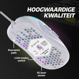 DINTO® Gaming Muis - Lichtgewicht - 7200 DPI - RGB - Game Muis - Optische — thumbnail 3