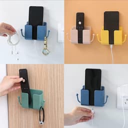 Wandhouder voor Mobiele Telefoons - Opbergdoos voor wandmontage - Afstandsbediening Houder - AB Houder - Remote Controll Holder - LOUZIR — thumbnail 1