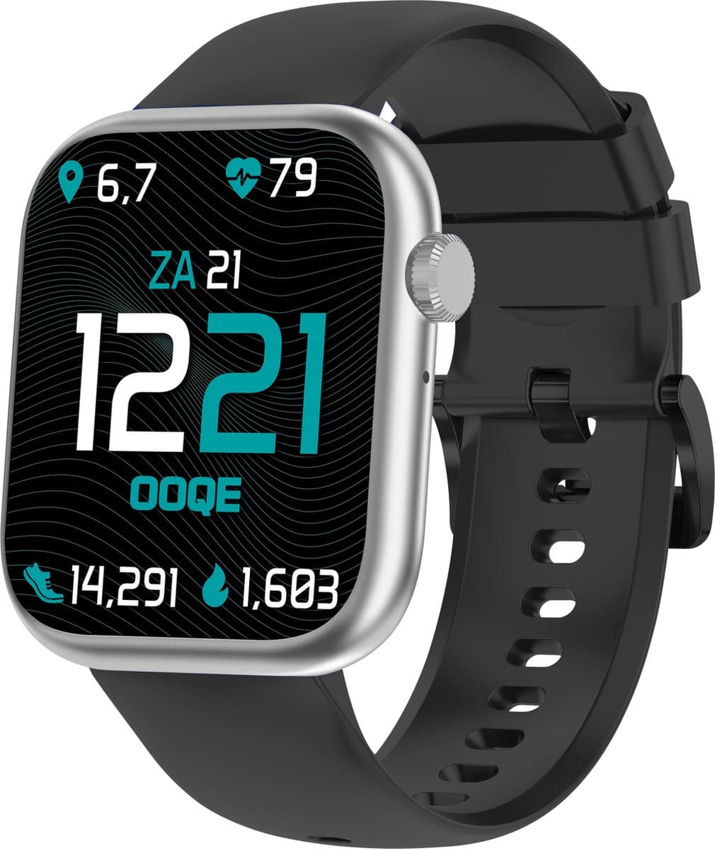 OOQE WATCH PRO 7 - Smartwatch Heren en Dames | Zwart / Zilver — afbeelding 1