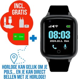 Wiesba WB73S - GPS Horloge Senior - Smartwatch voor Ouderen - Persoonlijke alarmen - alarm horloge ouderen - GPS Horloge Alzheimer - Valdetectie - Zwart — thumbnail 1