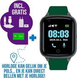 Wiesba WB73S - GPS Horloge Senior - Smartwatch voor Ouderen - Persoonlijke alarmen - alarm horloge ouderen - GPS Horloge Alzheimer - Valdetectie - Groen — thumbnail 1