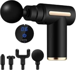 WiseGoods Premium Massagegun & Touchscreen - Massage Gun - Massageapparaat - Massagepistool - Rugmassage - Massageapparaten Zwart — thumbnail 1