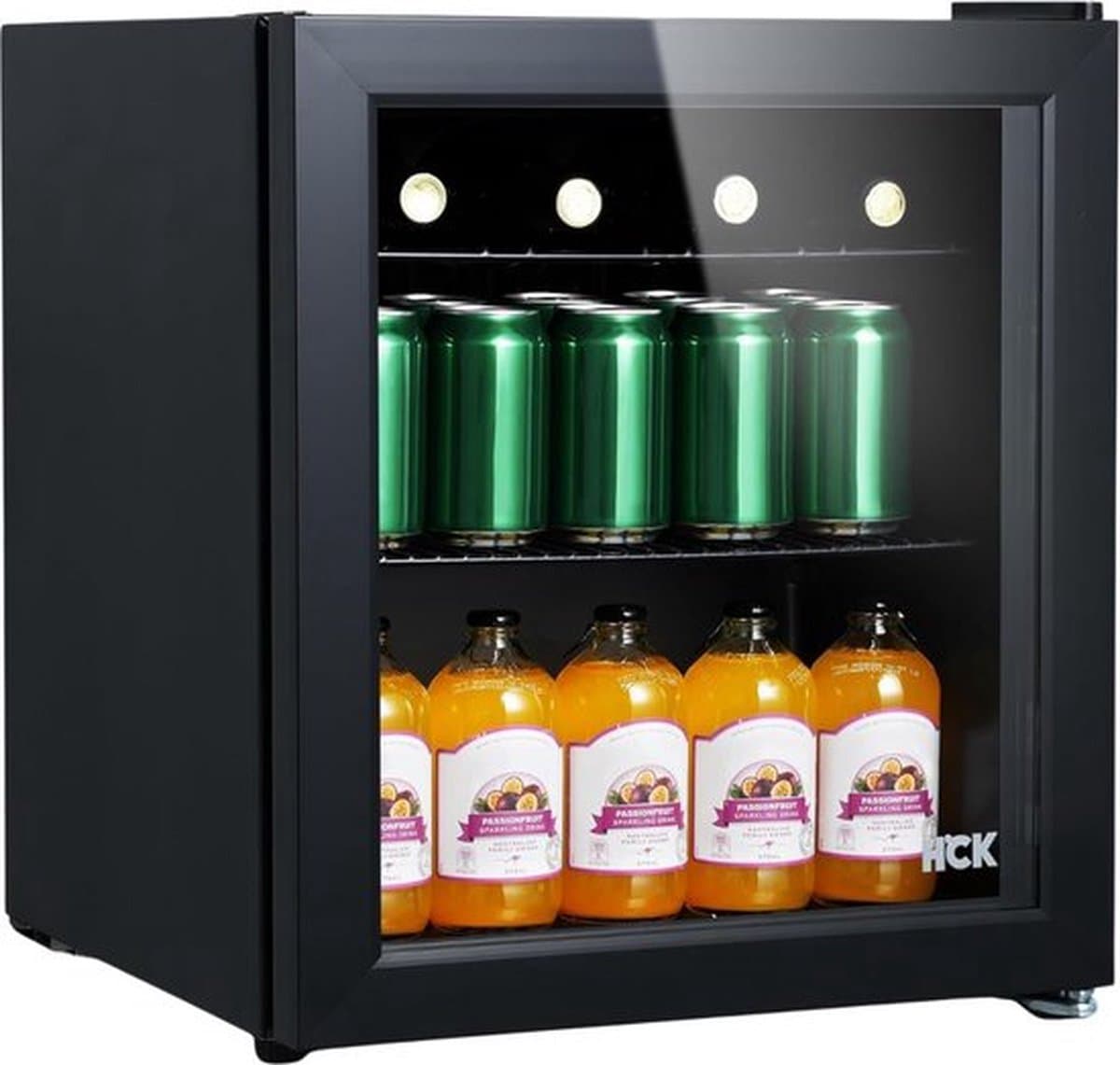Luxe Minibar Koeling – Mini Koelkast – Wijnkoelkast 48L – Skincare Fridge – Glazen Deur – Kleine Drankenkoelkast – 5 Instelbare Niveau’s – Zwart — afbeelding 1