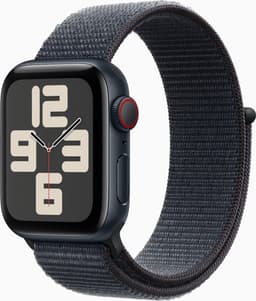 Apple Watch SE 2024 GPS + Cellular 40mm Midnight Aluminium Case with Ink Sport Loop — thumbnail 2