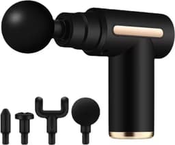 Massage Gun - Professioneel - Inclusief 4 Opzetstukken - Zwart - Massage Apparaat - Massage-gun - Massagegun — thumbnail 3