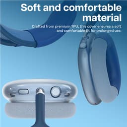 Siliconen Hoes voor AirPods Max Hooftelefoons van MMOBIEL – Transparant Zacht TPU Oorschelp Beschermhoes, Siliconen Oorkussens Beschermhoes, Hoofdband Beschermhoes – Anti-Kras Beschermer – Blauw — thumbnail 5